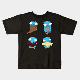 Bearded Gophers Group Kids T-Shirt